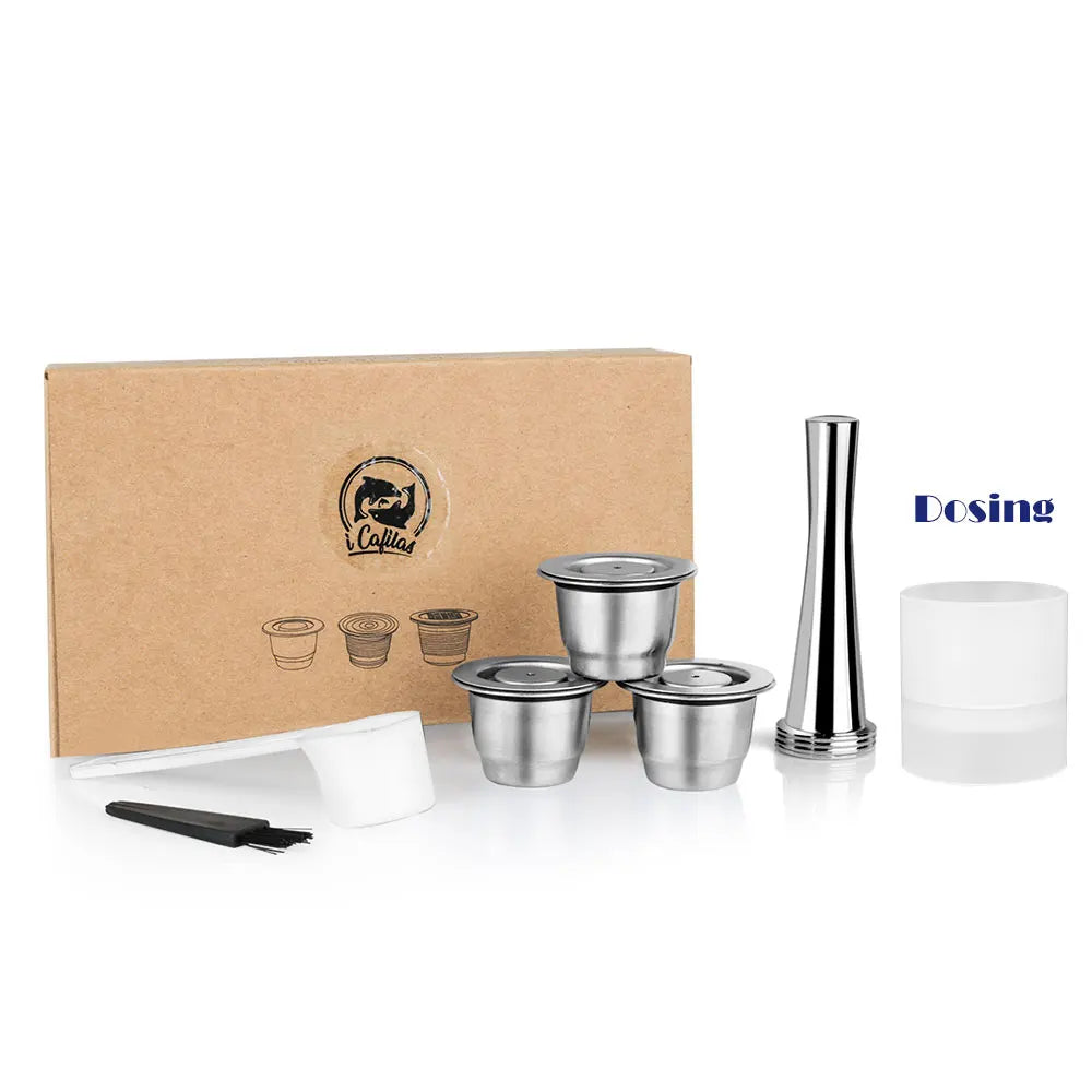 iCafilas Reusable Nespresso Coffee Capsule | Stainless Steel Filter Pod for Espresso & Rich Crema