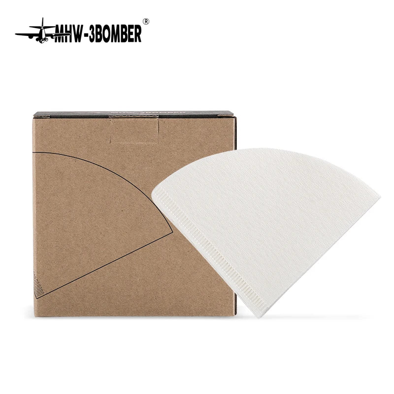 Disposable Coffee Filter Paper Pour Over Coffee Dripper Filters 2 Cone Paper 1-4 Cup Professional