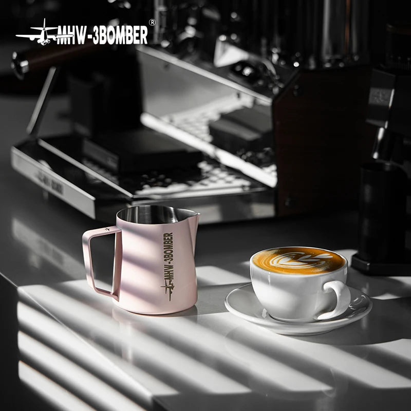 Pink Milk Frothing Pitcher Steamer Cup 500/600ml Latte Art Pitchers Stainless Steel Espresso Tools