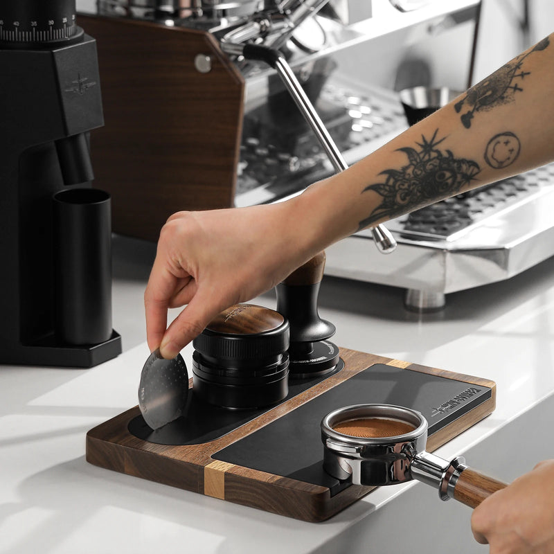Espresso Tamping Station Food Grade Non-Slip Silicone Tamping Mat Tamper Stand 51-58mm Universal