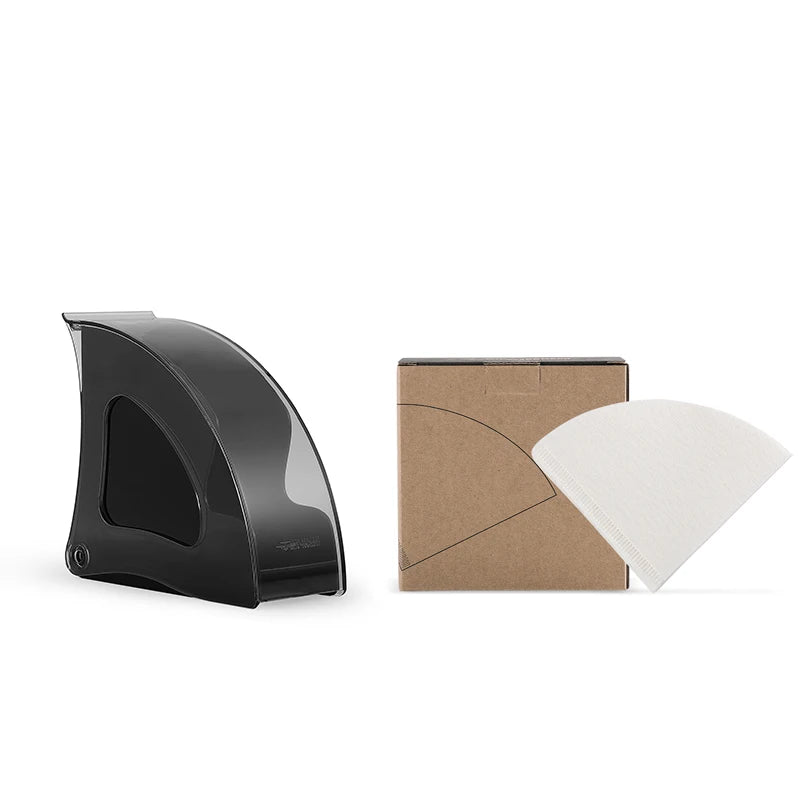 Coffee Filter Holder Filter Box with Dustproof Cover Filter Paper Holder Storage Dispenser Rack