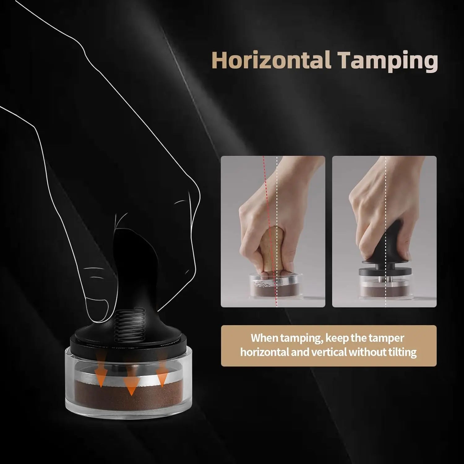 Coffee Tamper 51mm 53.35mm 58.35mm Dual Spring Espresso Tamper Stainless Steel Base Tool