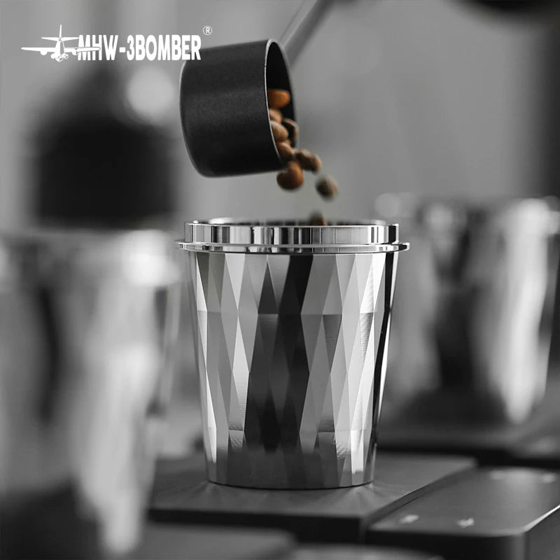 51mm Coffee Dosing Cup Espresso Puck Screen Set Reusable Double Filter Bottomless Naked Portafilters