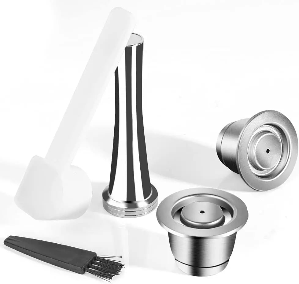 iCafilas Stainless Steel Reusable Coffee Capsule | Refillable Pod Compatible with Nespresso Machines