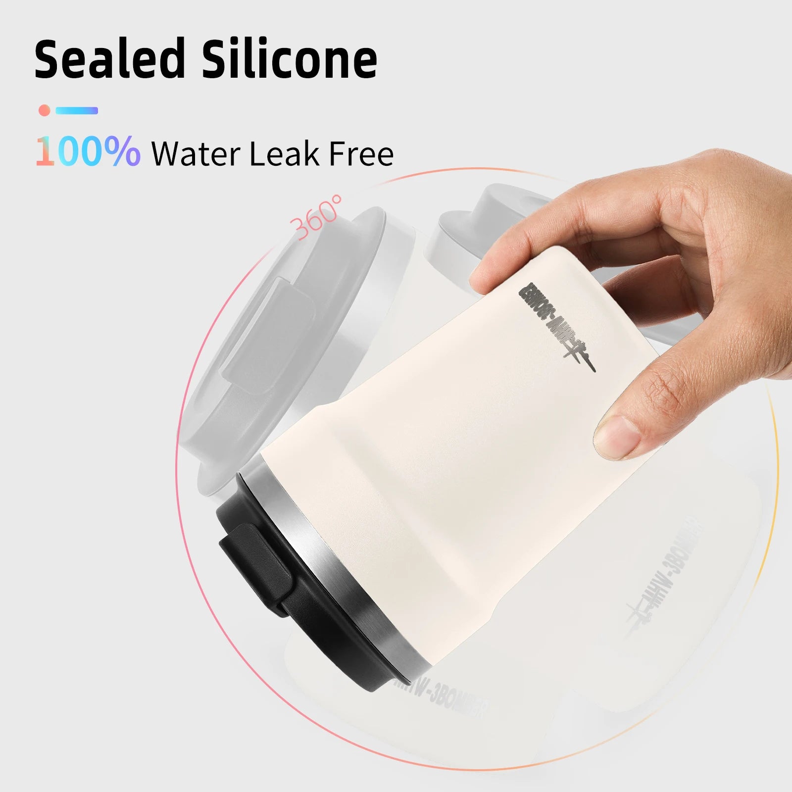 MHW-3BOMBER 360ml Portable Thermo Cup For Coffee Mug Stainless Steel Outdoor With Cover Leak-proof