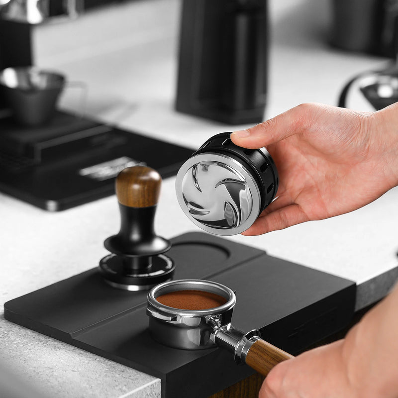 51/53.35/58.35mm Coffee Distributor Gravity Adaptive Espresso Air Hole Cyclone Base Barista Tools