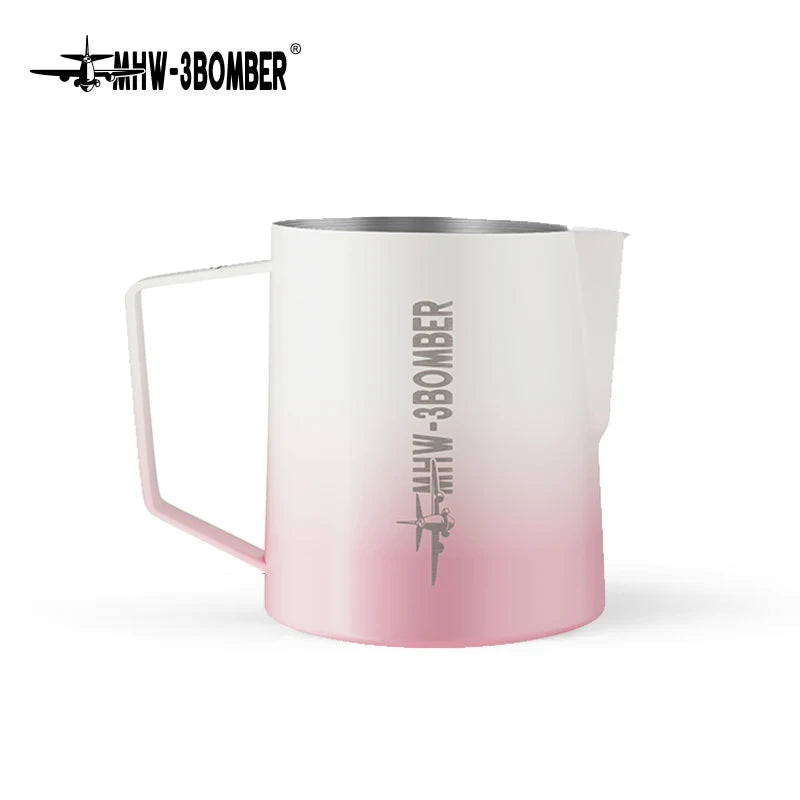 500ml Stainless Steel Milk Frothing Pitcher Red Latte Art Jug Barista Coffee Tool Durable