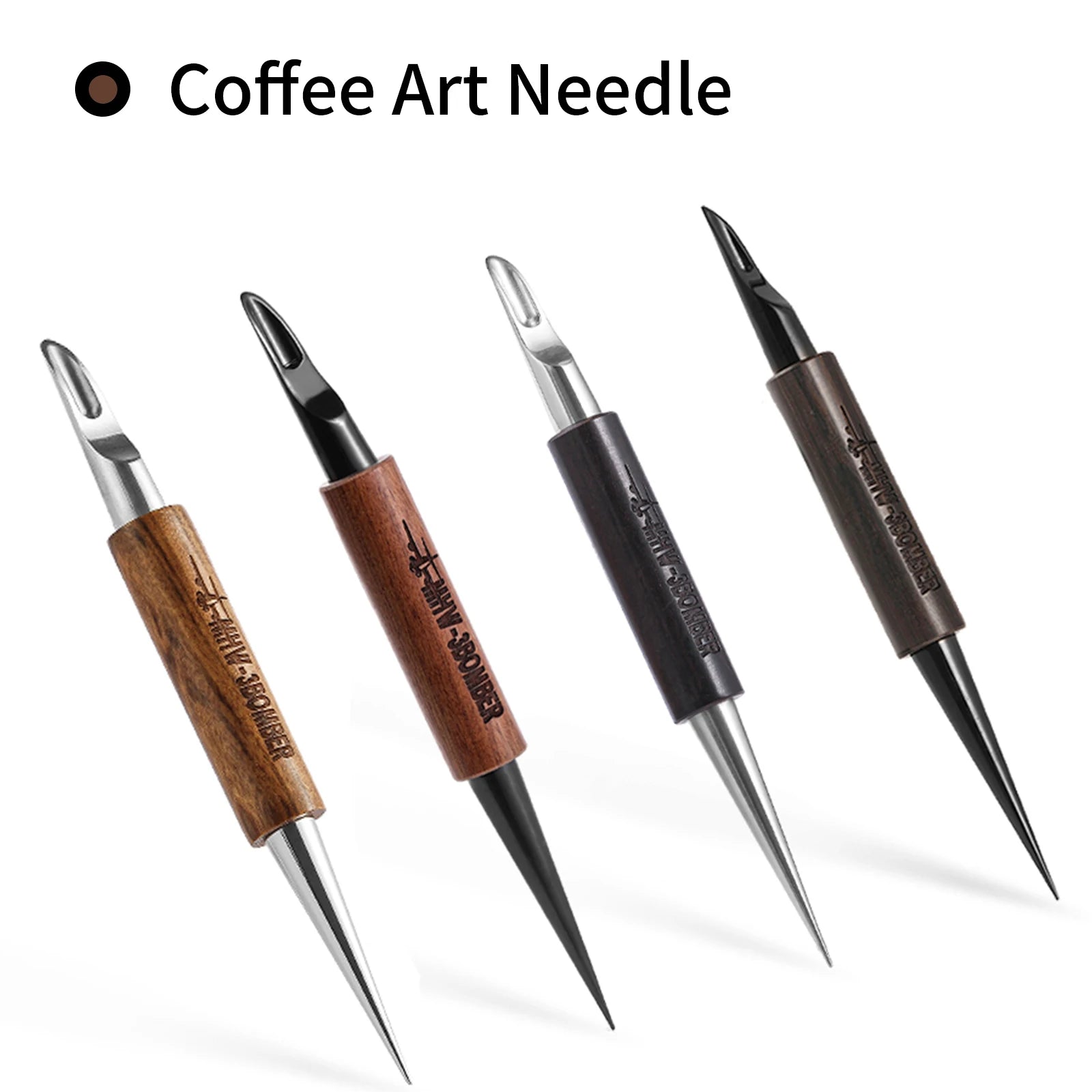 MHW-3BOMBER Coffee Art Pen Set – 1pc or 4pcs Vintage Home Barista Tools for Latte & Cappuccino Decor