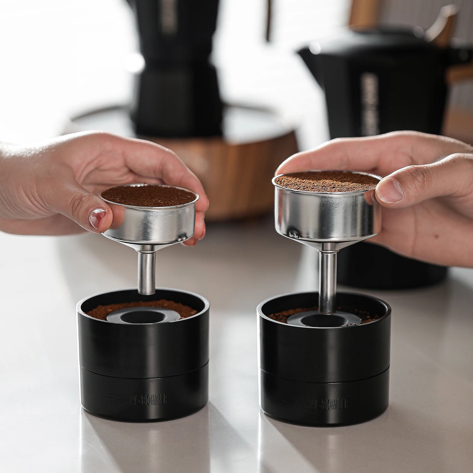 Moka Pot Coffee Distributor Adaptive Height Mocha Coffee Distribution Leveler Tools Home Barista