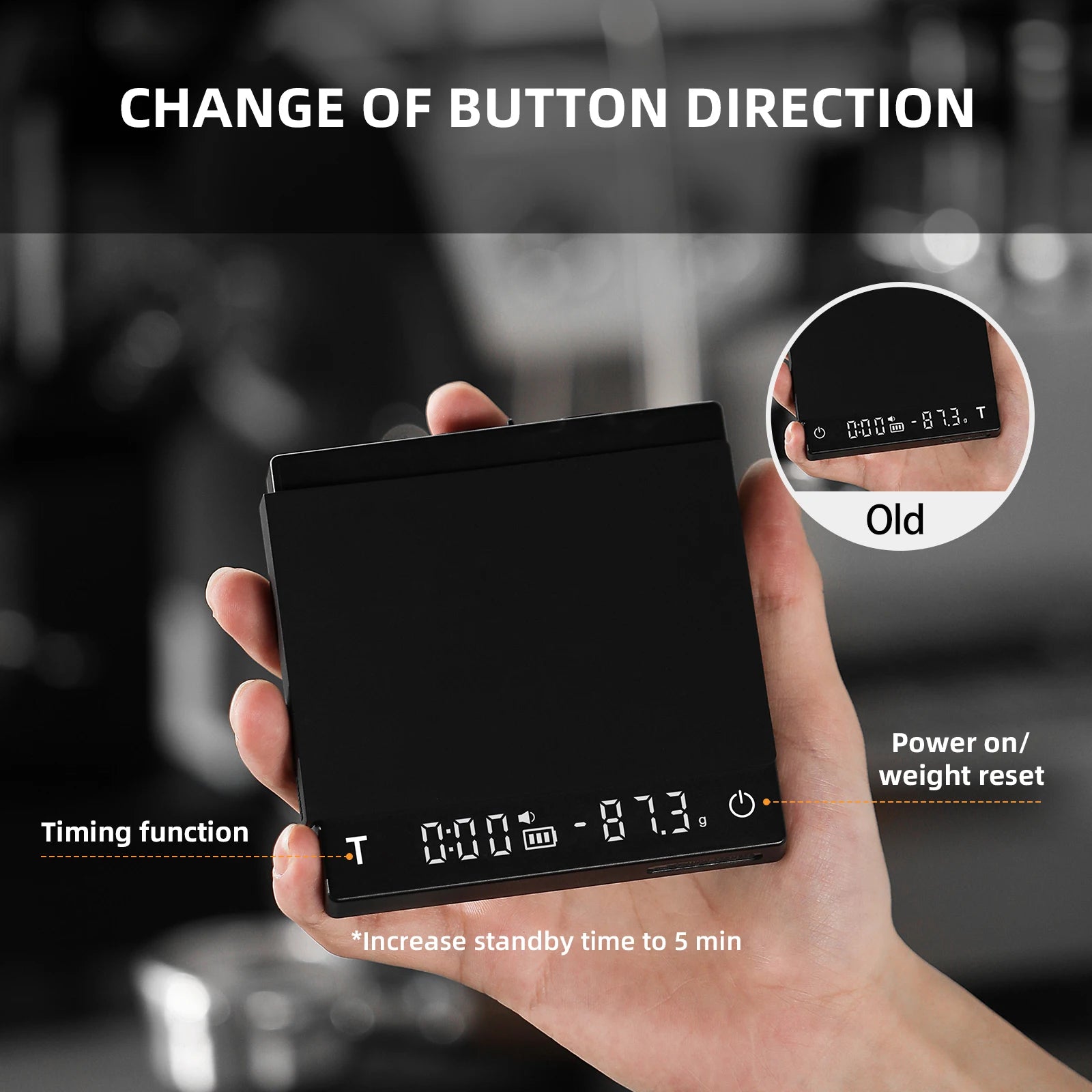 MHW-3BOMBER Digital Coffee Scale 2000g/0.1g | High Precision Rechargeable Kitchen Barista Scale