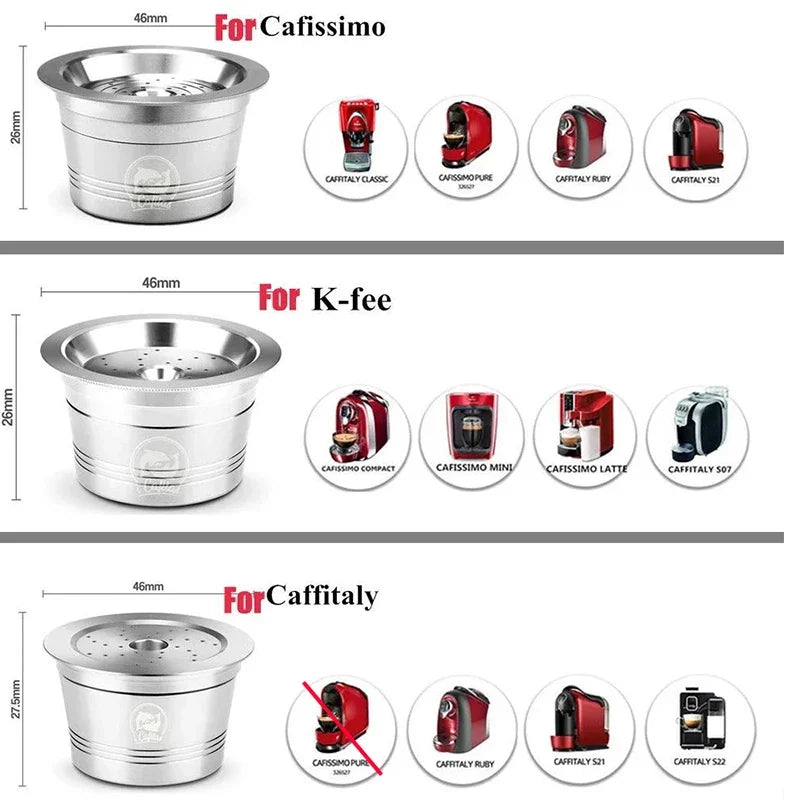 Reusable Caffitaly® Stainless Steel Coffee Capsule, Espresso Pod for S21, S22 & Ruby machines