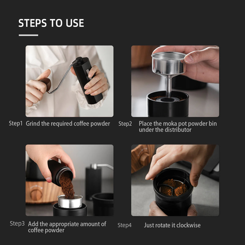 Moka Pot Coffee Distributor Adaptive Height Mocha Coffee Distribution Leveler Tools Home Barista