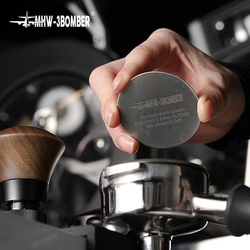 51mm Coffee Dosing Cup Espresso Puck Screen Set Reusable Double Filter Bottomless Naked Portafilters