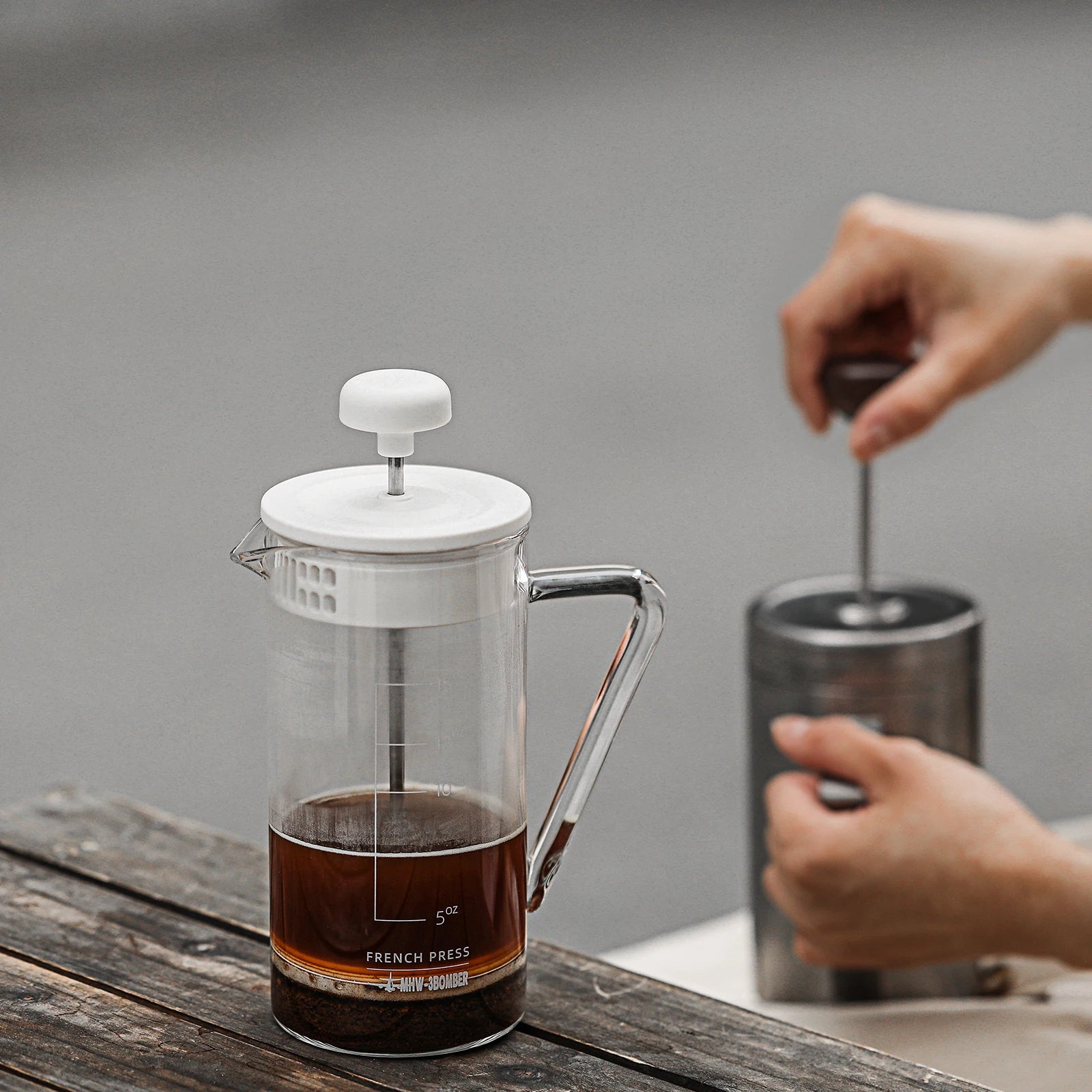 15 OZ French Press Coffee Maker Clear Cold Brew Heat Resistant Durable Portable Travel Coffee Pot