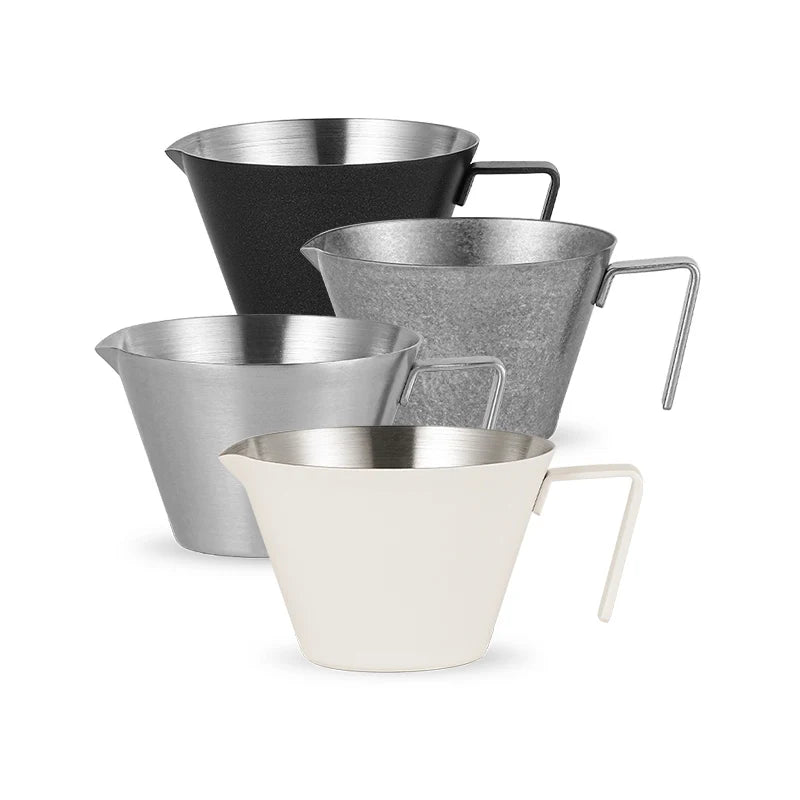 Stainless Steel Espresso Measuring Cup with handle 2/3 Pack Shot Espresso Cups 100ml Barista Coffee
