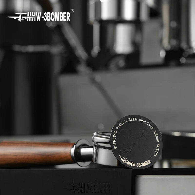 51/53/58.5mm Espresso Puck Screen Double Layer Metal Coffee Reusable Filter for Portafilter Basket