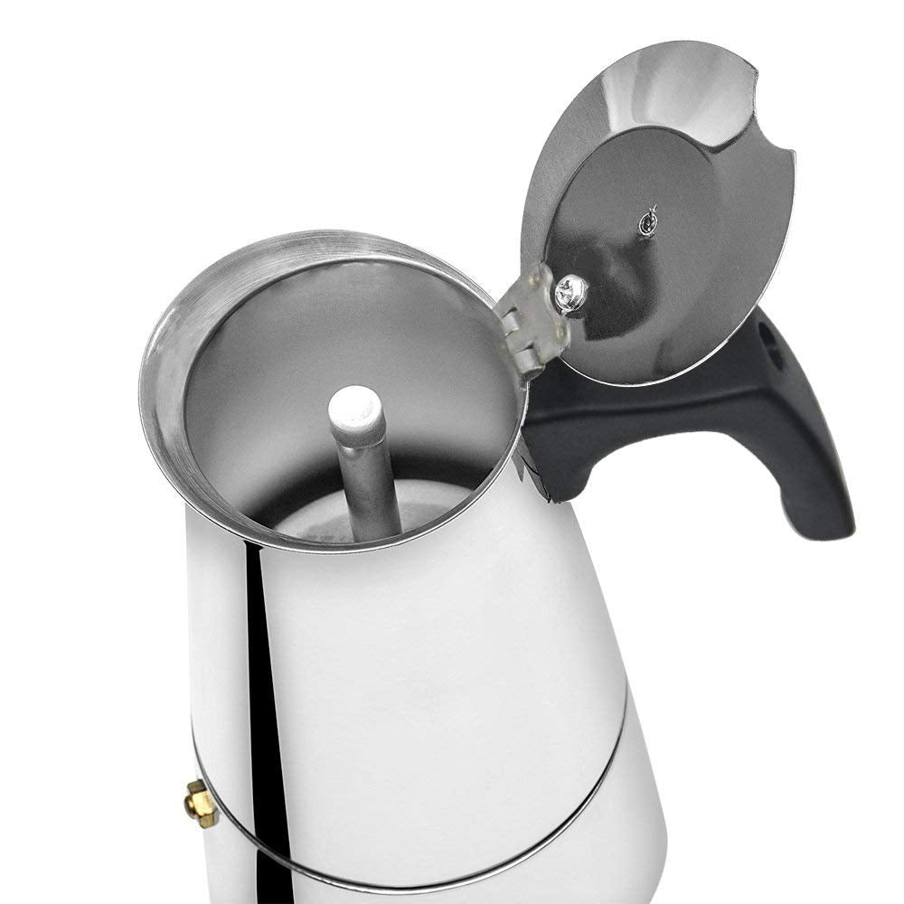 Stainless steel 304 Moka Pot Coffee Maker Stovetop Espresso Maker