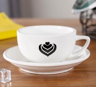 320 ml Barista latte art cup and saucer for WLAC championship hiroshi cup porcelain white cups