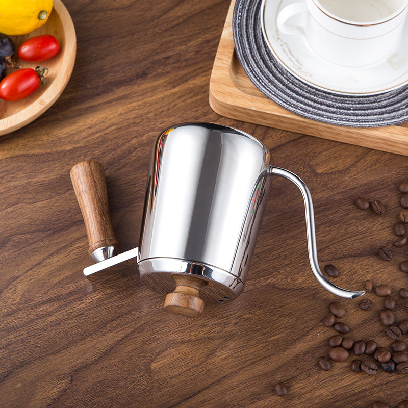 350ml 550ml Drip Kettle Stainless Steel Coffee Tea Pot ,Coffee kettle Swan Neck Drip Wooden Handle