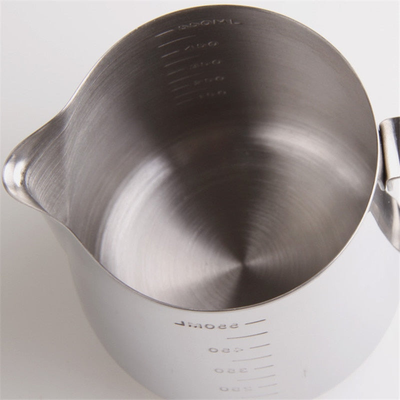 600ml Stainless Steel Espresso Coffee Pitcher Barista Kitchen Home Craft Scale Coffee Latte Milk