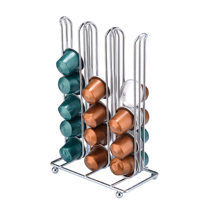 Coffee Capsules Dispensing Tower Stand Coffee Pod Holder Dispenser Fits Nespresso Capsule Storage