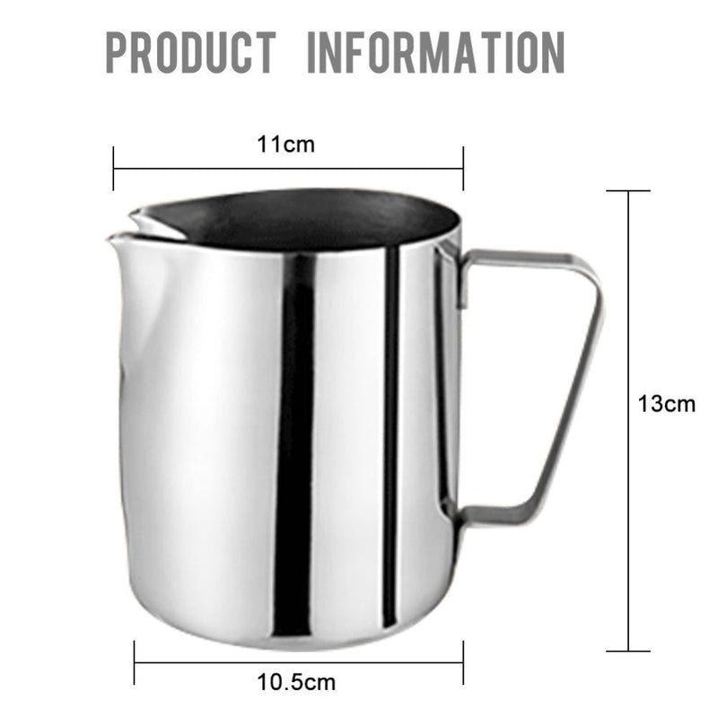 Rokene Stainless Steel Coffee Milk Frothing Pitcher with Double Spouts Coffee Pitcher Barista