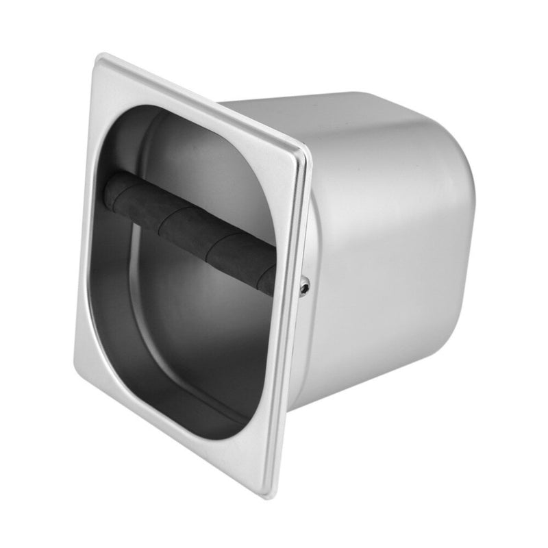 Stainless Steel Espresso Knock Box Container With Bar For Residue Bucket Grind Waste Bin Coffee