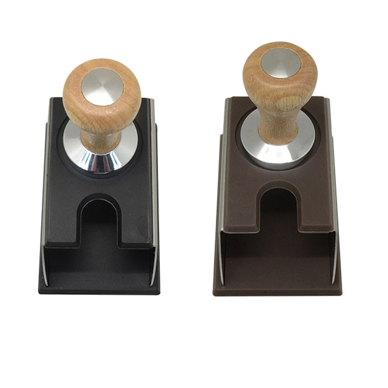 Stainless Steel Silicone Espresso Coffee Tamper Stand Barista Tool Tamping Holder Rack Shelf