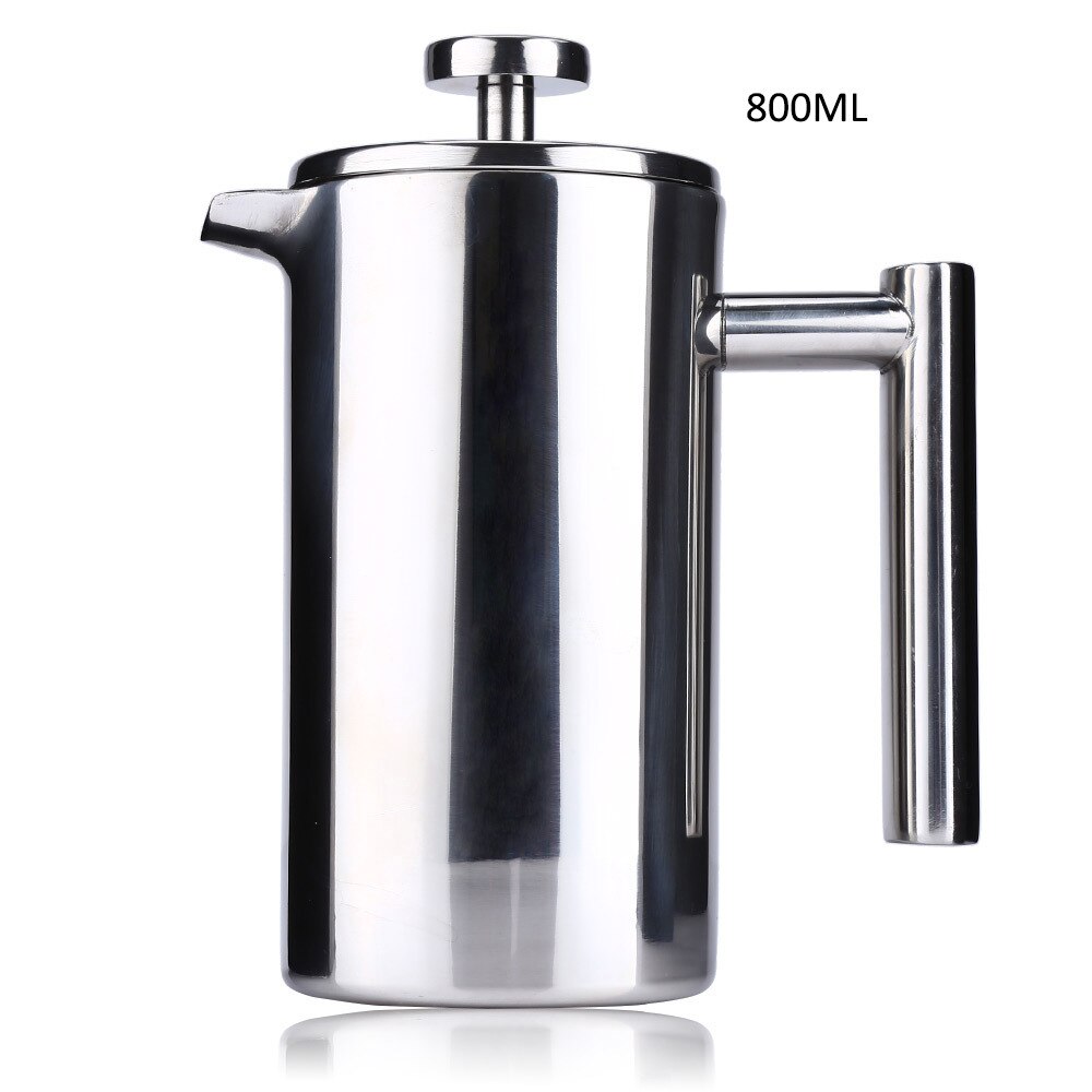 Stainless steel 304 Double Wall Coffee Maker French Press Tea Pot With Filter