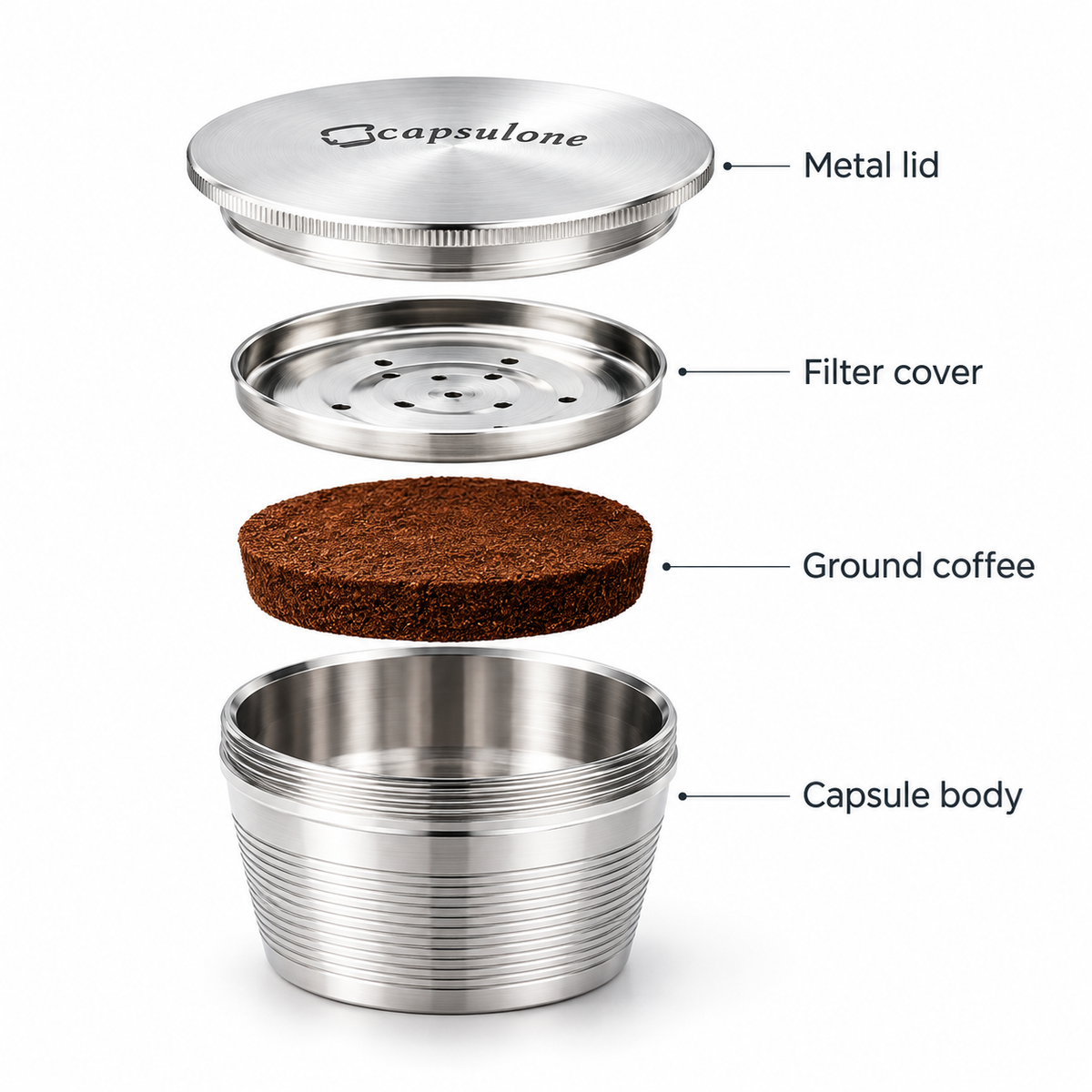 Reusable Stainless Steel Coffee Capsule for Dolce Gusto® Machines