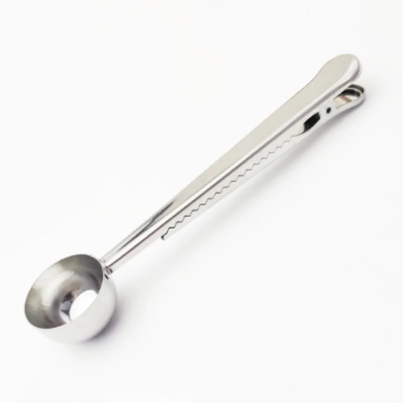 Stainless Steel Coffee Scoop with Bag Clip