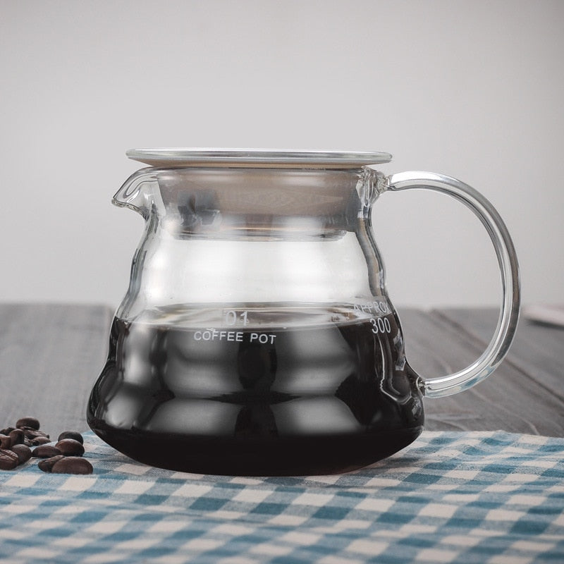 Glass Coffee Pot Cloud Shaped Coffee Kettle Reusable Coffee Pot Heat Resistant Teapot Coffee