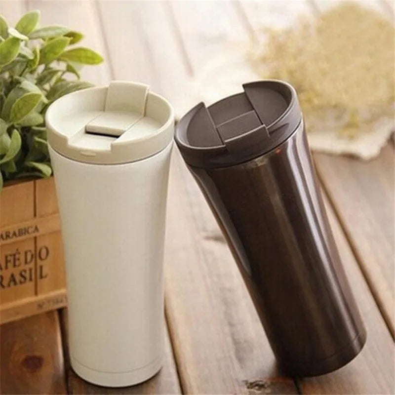 500ML Coffee Tea Mug Milk Water Bottle Thermocup Thermo Mug Double Wall Stainless Steel Coffee Mug