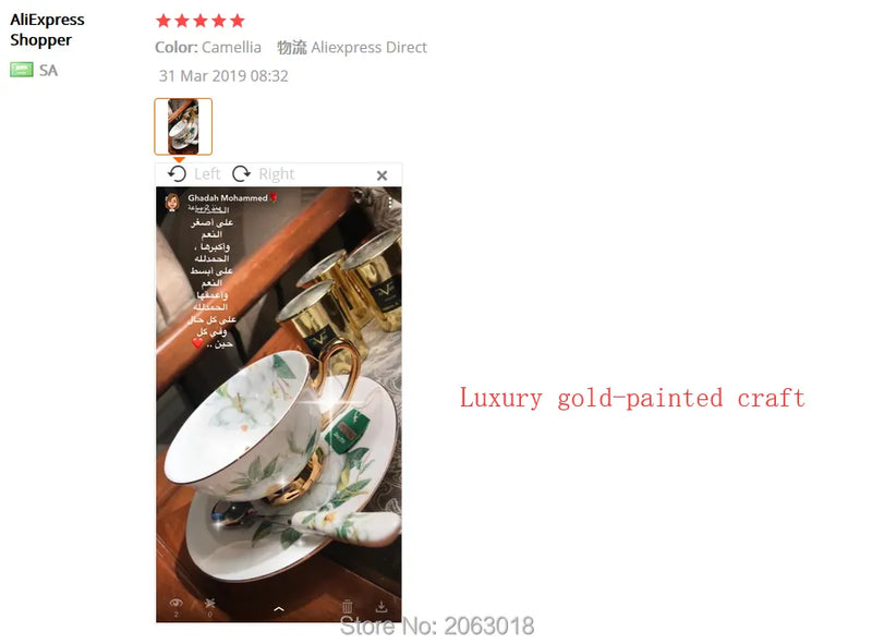 Europe Bone China Coffee Cup Saucer Spoon Set 200ml Luxury Ceramic Mug Top-grade Porcelain Tea Cup