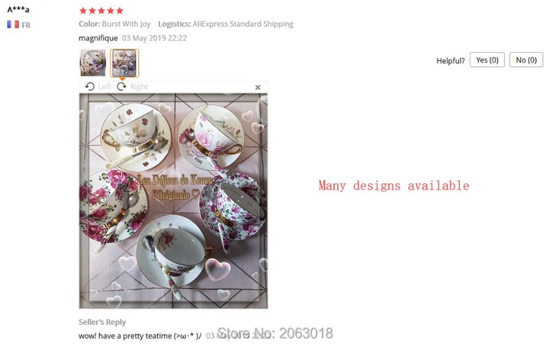 Europe Bone China Coffee Cup Saucer Spoon Set 200ml Luxury Ceramic Mug Top-grade Porcelain Tea Cup