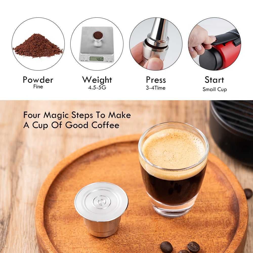 iCafilas Reusable Capsue Stainless Steel Filter For Dolce Gusto Coffee  Capsule Filters Compatible with Nescafe Dolce Gusto