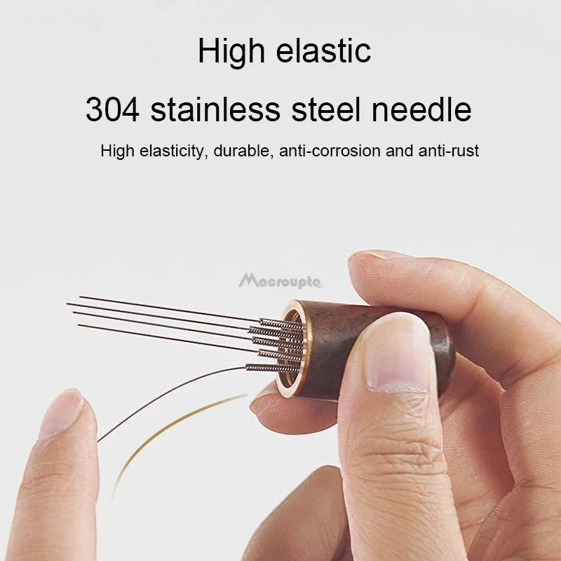 Stainless Steel Coffee Powder Tamper Espresso Powder Stirrer Distributor Leveler Tools Cafe Stirring