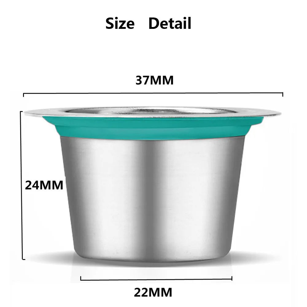 Refill Nespresso Coffee Capsulas Stainless Steel Refillable Nespress Coffee Capsule Reusable Italian