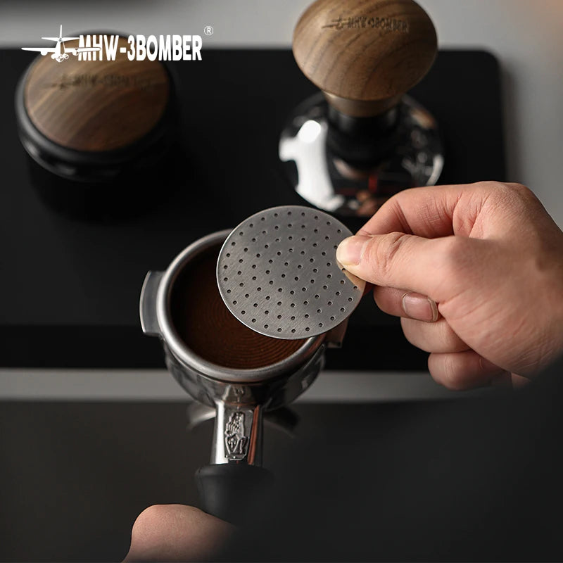 Espresso Puck Screen 51mm 53mm 58.5mm Titanium Coated Reusable Filter 0.8mm Metal Mesh
