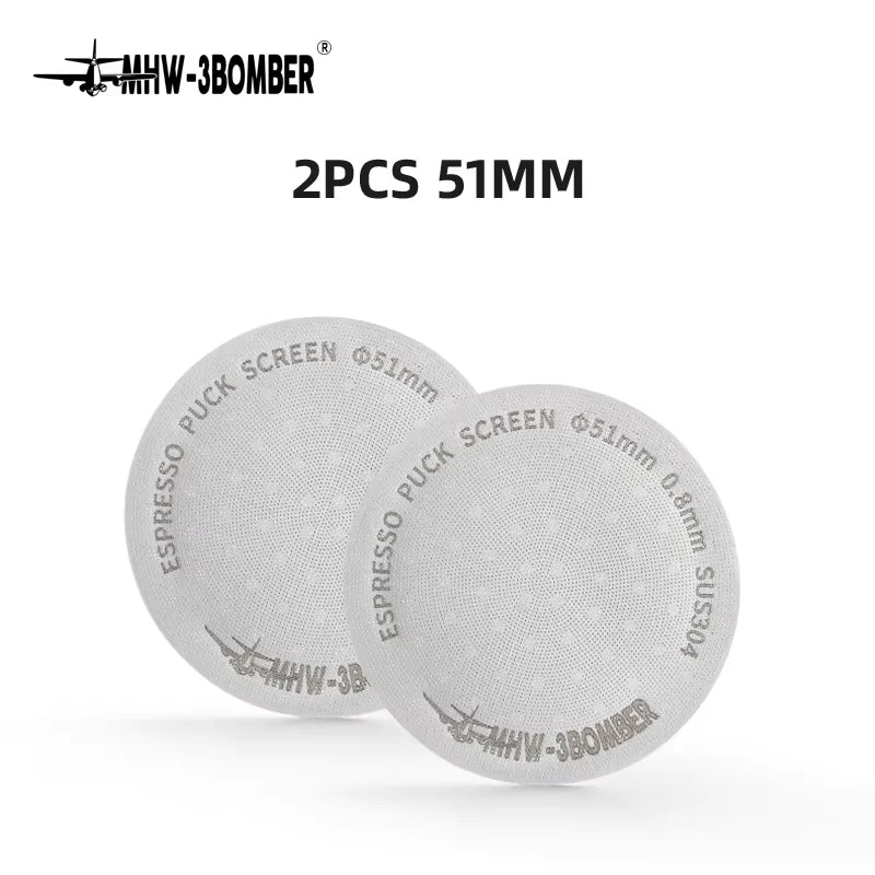 Espresso Puck Screen 51mm 53mm 58.5mm Titanium Coated Reusable Filter 0.8mm Metal Mesh
