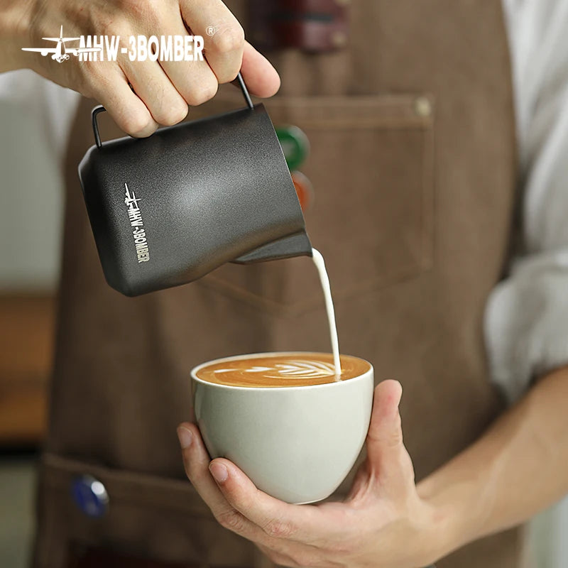 Turbo Milk Frothing Pitcher 450ml Milk Foam Jug Stainless Steel Steaming Pitchers Home Accessories