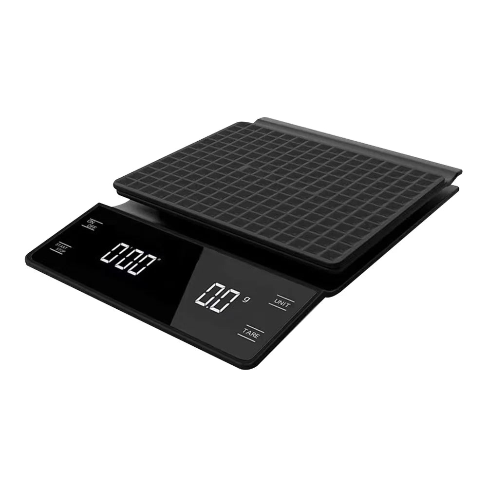 High-Precision Coffee Scale 3kg/0.1g with Timer and Backlit LCD for Pour Over and Espresso Brewing