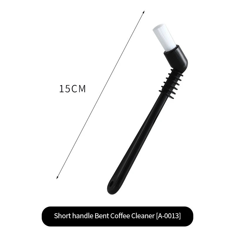 Coffee Machine Cleaning Brush with Spoon – Nylon Espresso Tool for Grounds & Group Head Cleaning