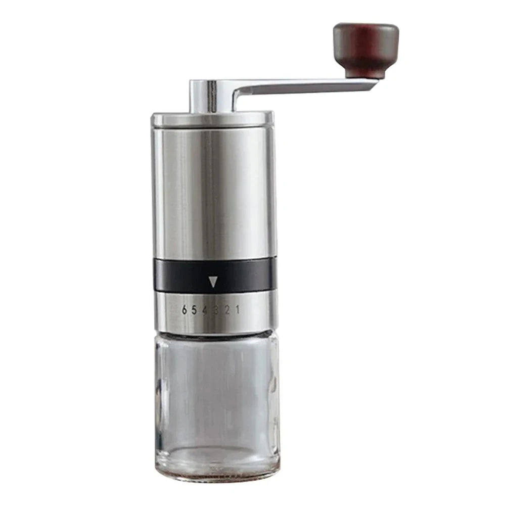 Manual Coffee Grinder with Ceramic Burr & Glass Jar