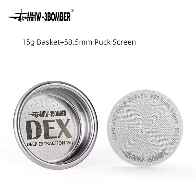 58.5mm Espresso Filter Basket 18g 20g Precision Coffee Basket with Puck Screen Portafilter