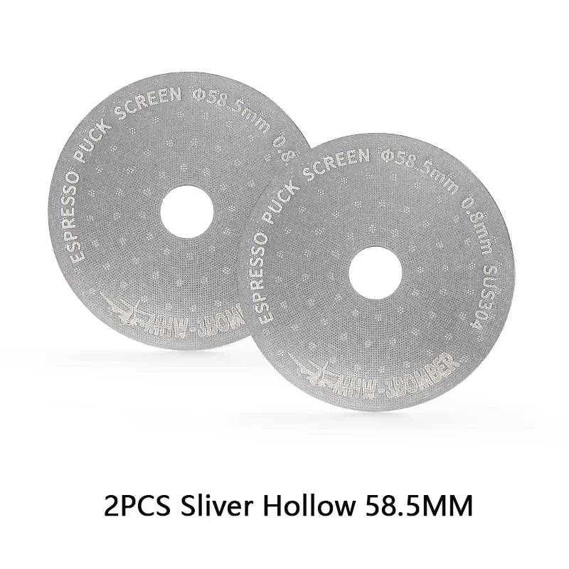 Espresso Puck Screen 51mm 53mm 58.5mm Titanium Coated Reusable Filter 0.8mm Metal Mesh