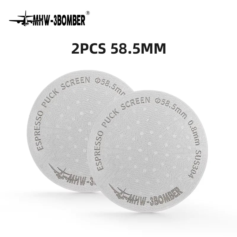 Espresso Puck Screen 51mm 53mm 58.5mm Titanium Coated Reusable Filter 0.8mm Metal Mesh