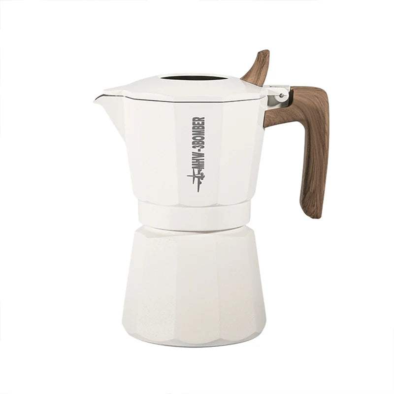 Double Valve Espresso Maker Moka Pot for Classic Italian and Cuban Café Brewing Professional Barista