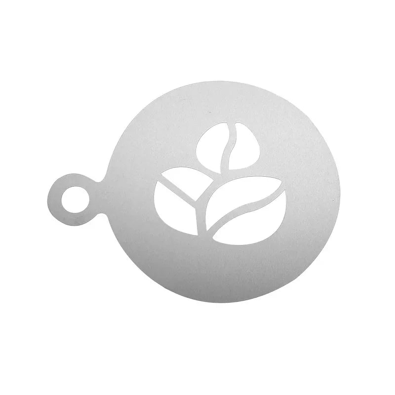 Stainless Steel Coffee Stencil | Latte Milk Foam Spray Art Mould for Coffee & Dessert Decoration