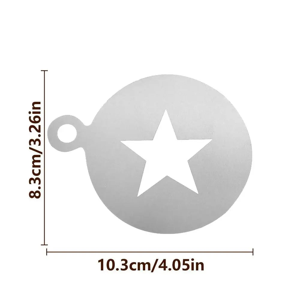 Coffee Latte Cappuccino Barista Stencils | Stainless Steel | Templates for DIY Coffee Art & Design